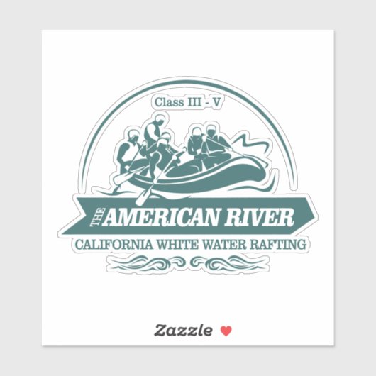American River (R) Aufkleber (Blatt)