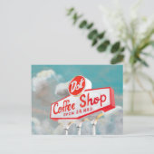 American Roadside | Coffee Shop-Abonnement Postkarte (Stehend Vorderseite)