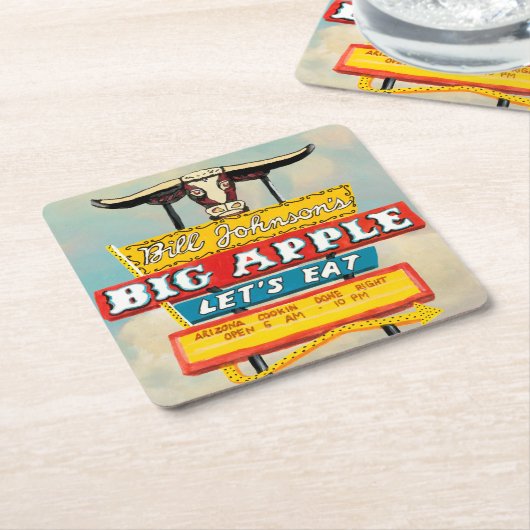 American Roadside | Restaurant Rechteckiger Pappuntersetzer (angewinkelt)