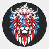 American Roar Runder Aufkleber (Vorderseite)