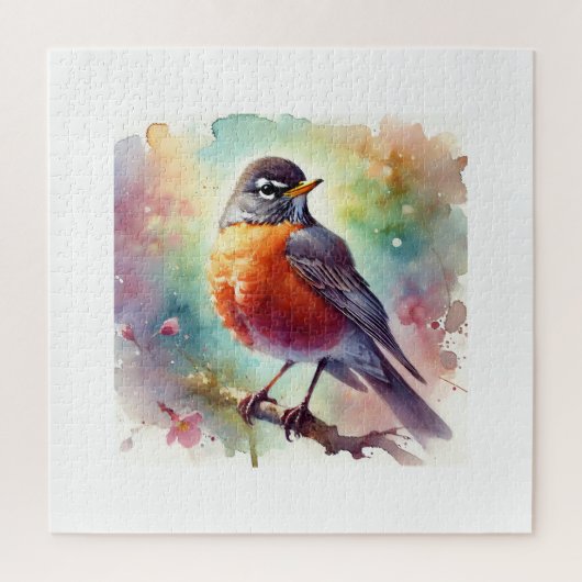American Robin 010924AREF111 - Watercolor Puzzle (Vertikal)