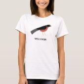 American Robin Art Wisconsin Custom Text T-Shirt (Vorderseite)