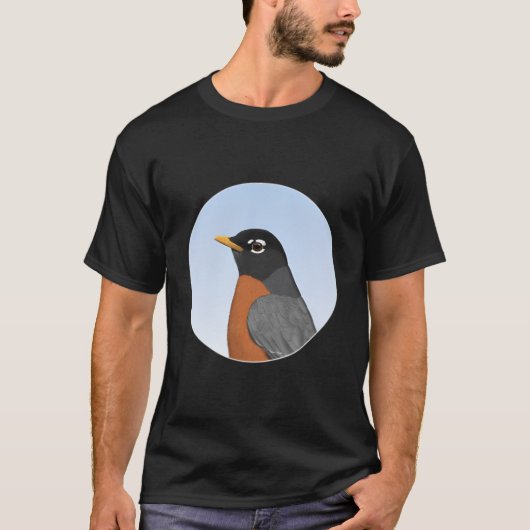 American Robin Backyard Bird Bird Animal Biologist T-Shirt (Vorderseite)