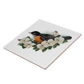 American Robin Bird Fliese (Seite)