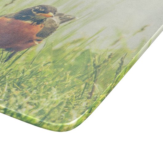 American Robin Bird Green Schneidebrett (Ecke)