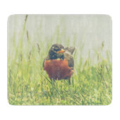 American Robin Bird Green Schneidebrett (Vorderseite)