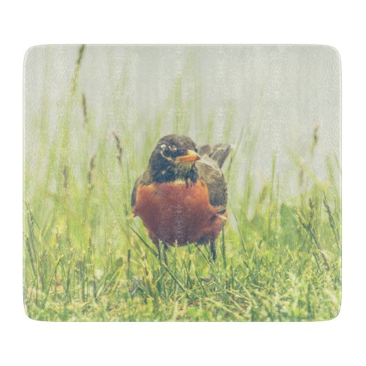 American Robin Bird Green Schneidebrett (Vorderseite)