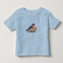 American Robin bird Toddler Fine Jersey T - Shirt