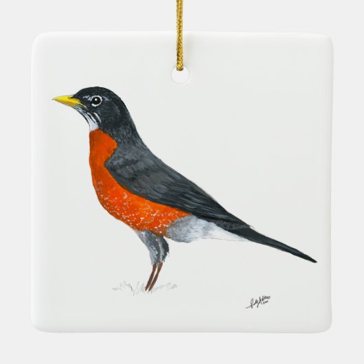 American Robin Keramikornament (Rückseite)