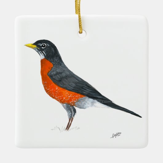 American Robin Keramikornament (Vorderseite)