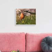 American Robin Leinwanddruck (Insitu (Wohnzimmer))