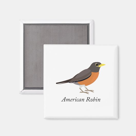American Robin Magnet (Vorderseite/Rückseite)