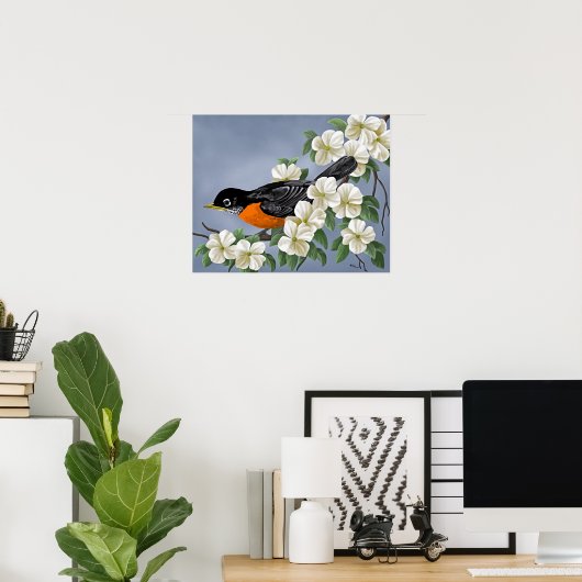 American Robin Poster (Heimbüro)