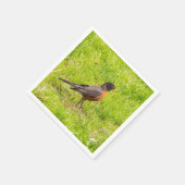 American Robin Serviette (Ecke)