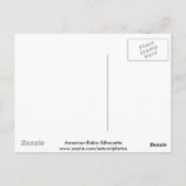 American Robin Silhouette Postcard Postkarte (Rückseite)