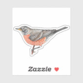 American Robin Sticker (Blatt)