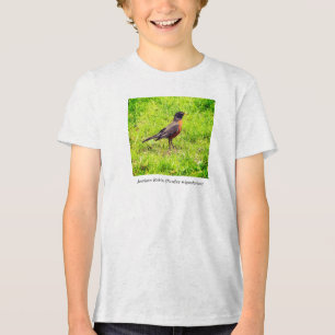 American Robin (Turdus migratorius) Tri-Blend Shirt