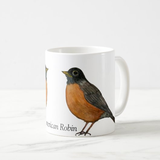 American Robin White Coffee Cup Kaffeetasse (VorderseiteRechts)