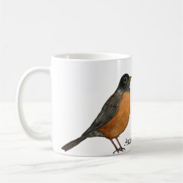 American Robin White Coffee Cup Kaffeetasse