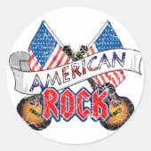 American Rock Runder Aufkleber (Vorderseite)