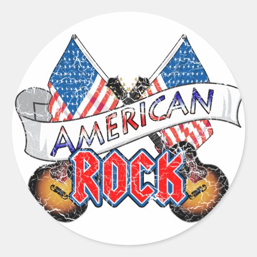 American Rock Runder Aufkleber (Vorderseite)