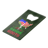 American Roots Bottle Opener Kreditkartenflaschenöffner (Rückseite Schrägansicht)