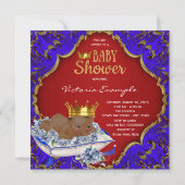 American Royal Prince Baby Dusche Einladung (Rückseite)