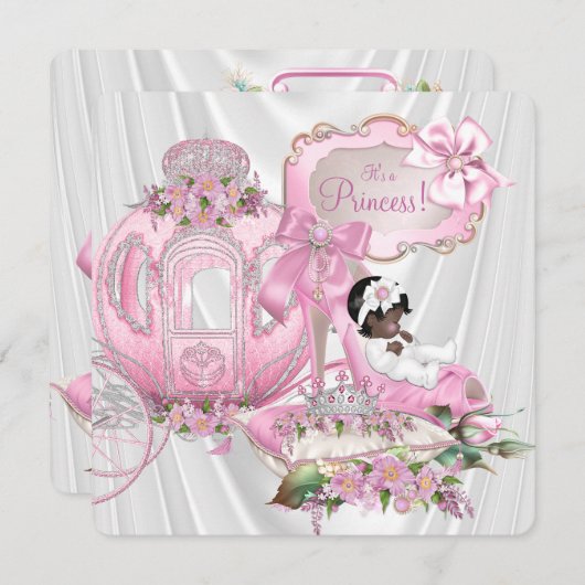 American Royal Princess Baby Dusche Einladung (Vorne/Hinten)
