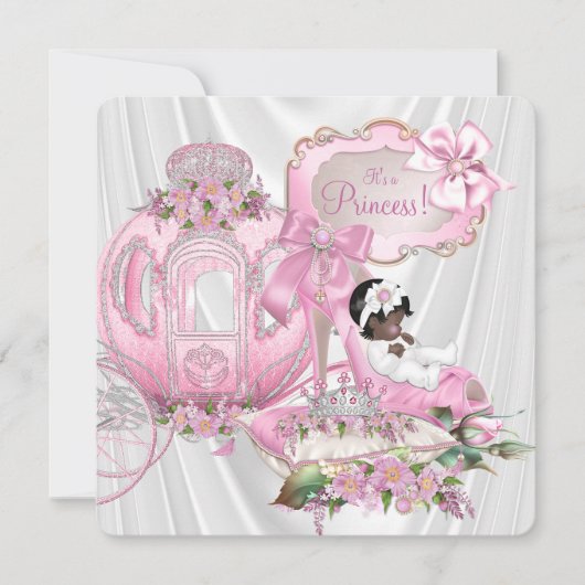 American Royal Princess Baby Dusche Einladung (Vorderseite)