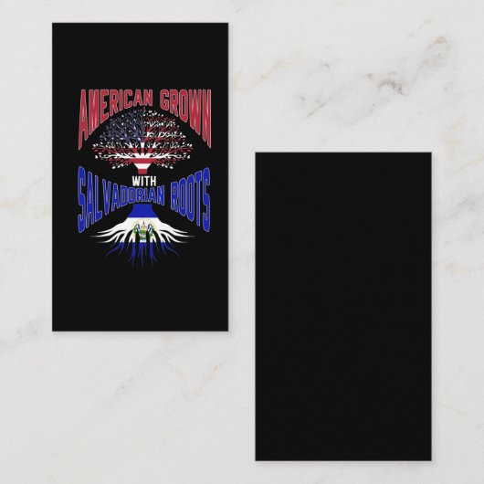 American Salvadorian Roots USA El Salvador Flagge Visitenkarte (Vorne/Hinten)