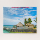 American Samoa Beach Scene.Christmas Grüße Puzzle (Horizontal)