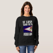 American Samoa Flag Design  If lost send me to Ame Sweatshirt (Vorne ganz)