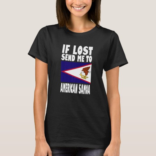 American Samoa Flag Design If lost send me to Ame T-Shirt (Vorderseite)