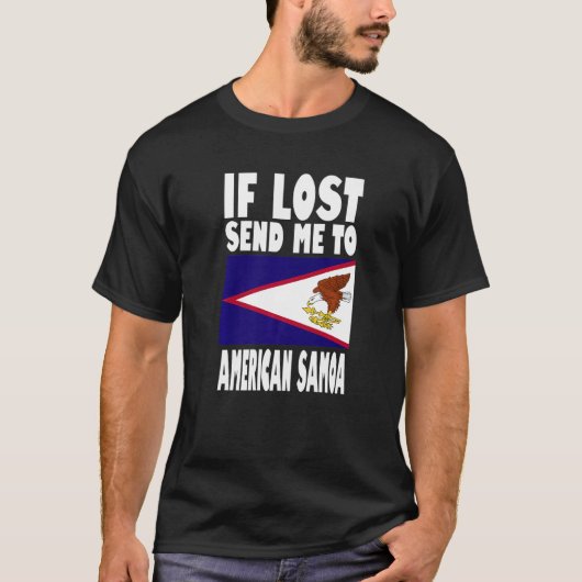 American Samoa Flag Design If lost send me to Ame T-Shirt (Vorderseite)