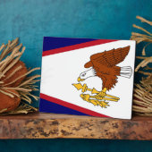 American Samoa Flag Plaque Fotoplatte (Seite)
