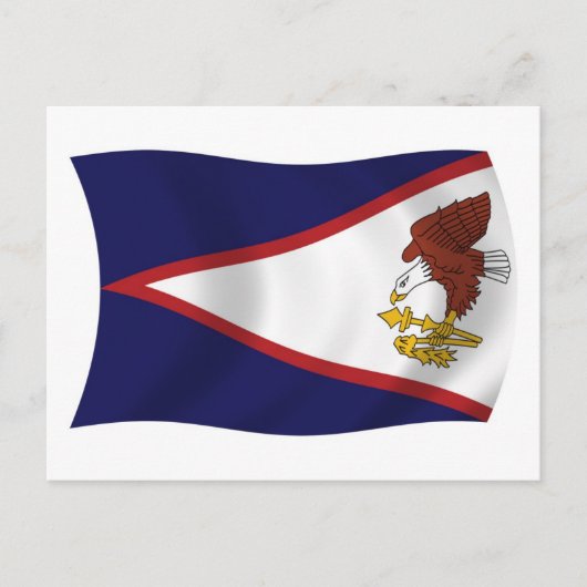 American Samoa Flag Postcard Postkarte (Vorderseite)