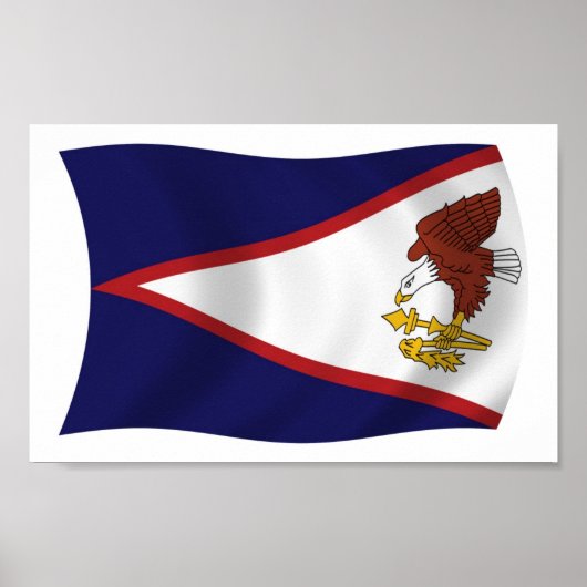 American Samoa Flag Poster Print (Vorne)