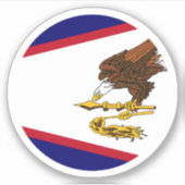 American Samoa Flag Round Sticker (Vorderseite)