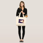 American Samoa Flag Tote Bag Jumbo Stoffbeutel (Vorderseite (Model))
