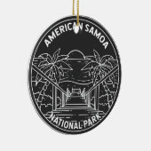 American Samoa National Park Ofu Beach Monoline Keramik Ornament (Rechts)