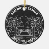 American Samoa National Park Ofu Beach Monoline Keramik Ornament (Vorne)