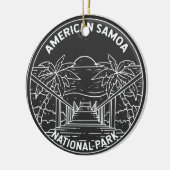 American Samoa National Park Ofu Beach Monoline Keramik Ornament (Links)