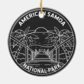 American Samoa National Park Ofu Beach Monoline Keramik Ornament (Hinten)