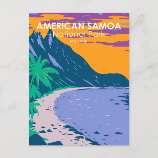 American Samoa National Park Ofu Beach Postcard Postkarte (Vorderseite)