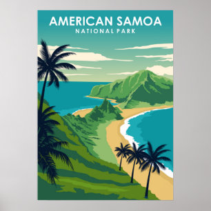 American Samoa National Park Travel Poster