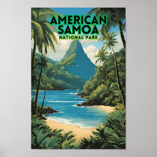 American Samoa National Park Travel Poster