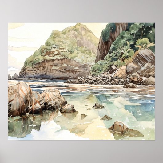 American Samoa National Park Watercolor Poster (Vorne)