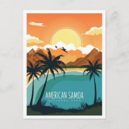 American Samoa Nationalpark - Illustration Postkarte