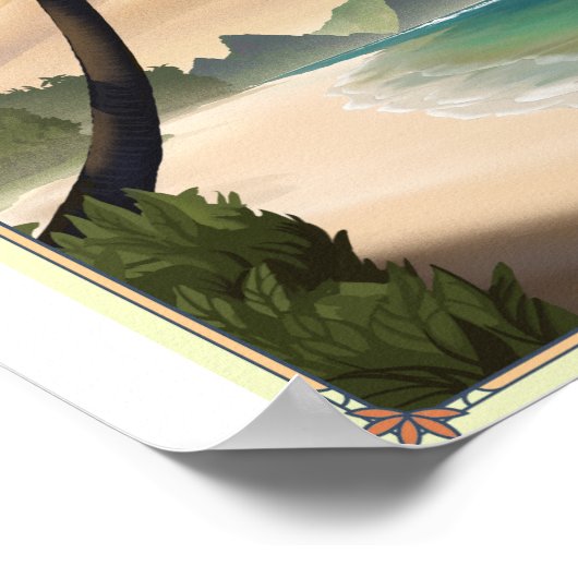 American Samoa Nationalpark Litho Artwork Poster (Ecke)