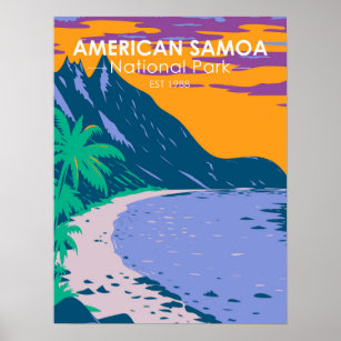 American Samoa Nationalpark Ofu Beach Poster